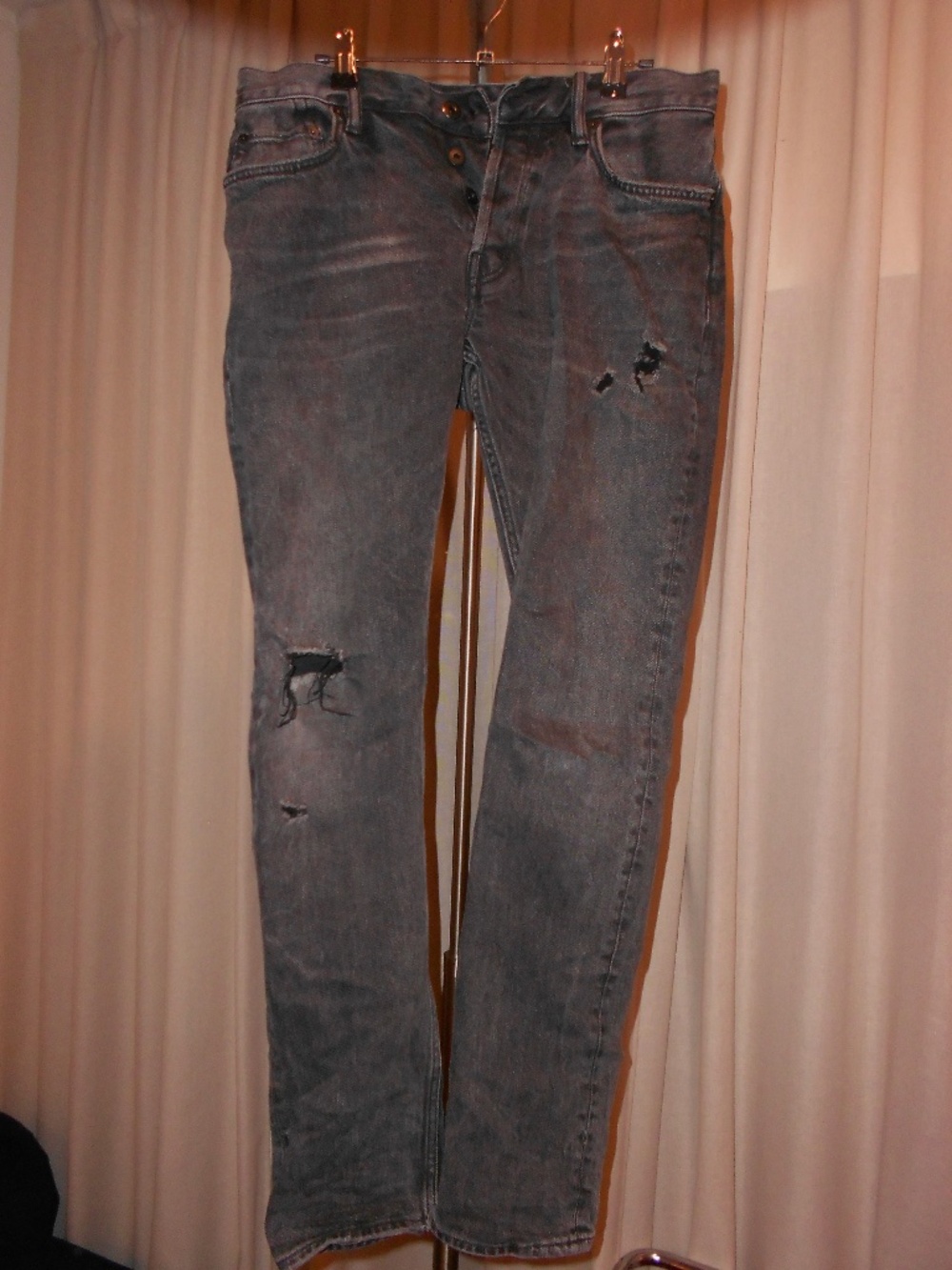 All Saints Rex Jeans Stonewashed Distressed Mens 30W/32L